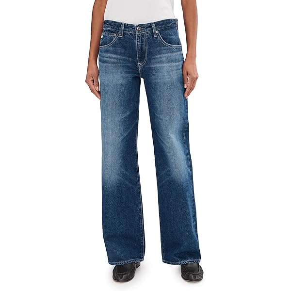 AG Jeans Women's Adria Low Rise Baggy Wide Leg at Amazon Women's