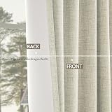 CUCRAF 100% Blackout Curtains 52x72 Inches Two Panels Beige Eyelet Thermal view 5