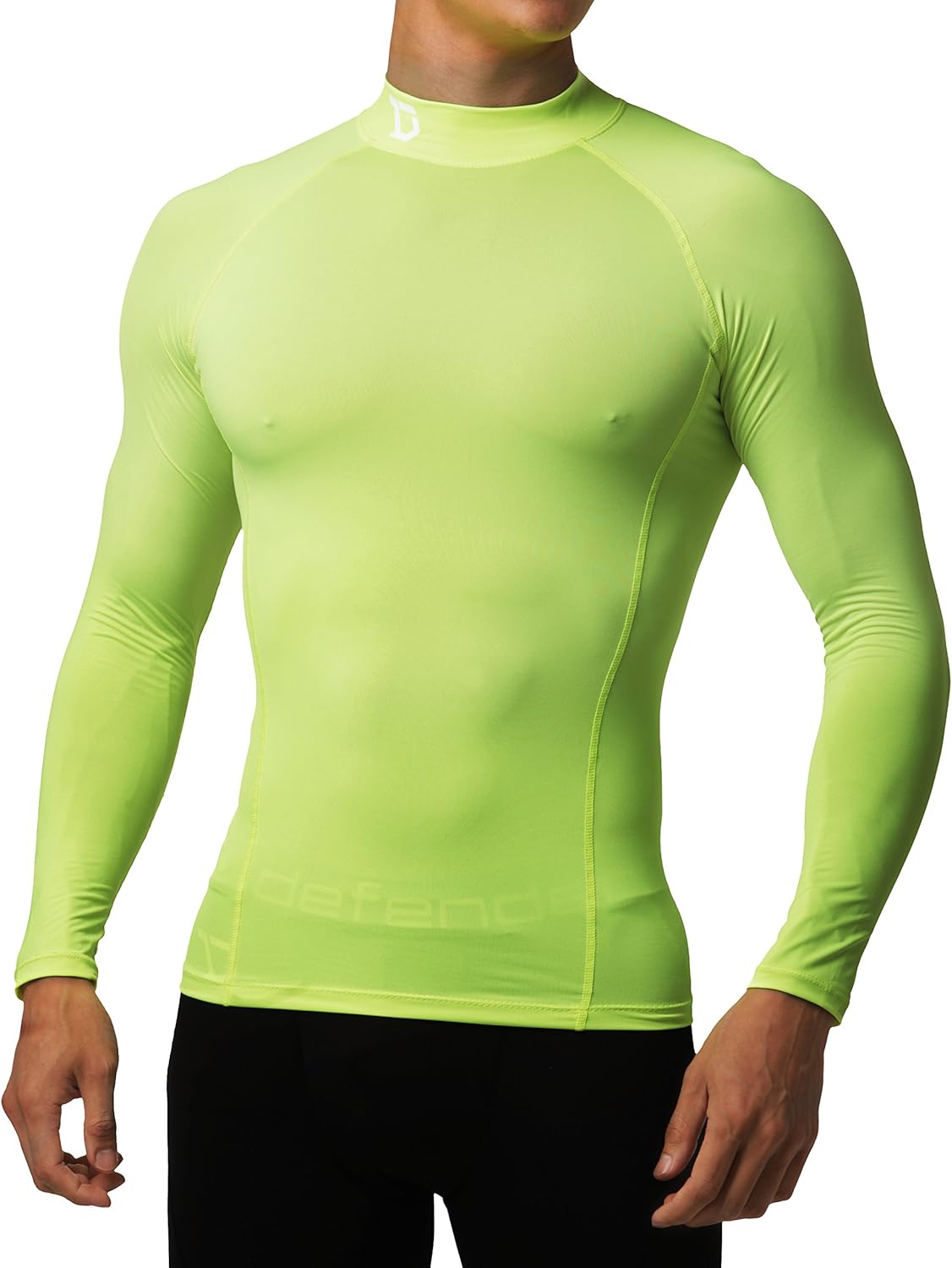 Defender playera de compresión para hombre, Dflt250amarillo
