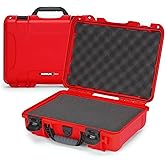 NANUK 910 Hard Case with Customizable Cubed Foam, IP67 Waterproof, Dustproof and Impact Resistant, 14.3” x 11.1” x 4.7”, Rugged Construction for Ultimate Protection, Made in Canada – Red