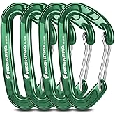 FresKaro 15kN Heavy Duty Wiregate Carabiners, Reliable Time-Tested Strong Spring Wiregate, for Camping, Hiking, Hammocks, Bac