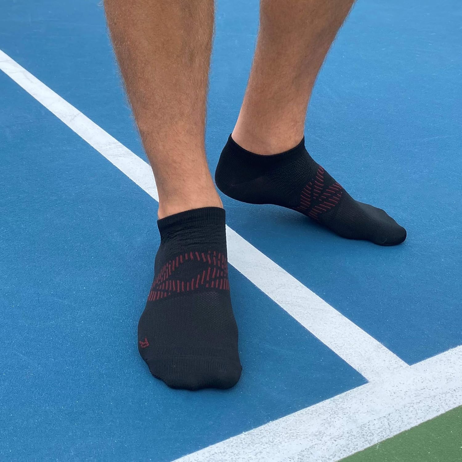 Gildan Men's Flat Knit No Show Socks, Black/Merlot, Shoe Size: 6-12 at  Men’s Clothing store