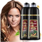 2 Pack Hair Dye shampoo, Leorx 3 In 1 Brown Color Shampoo Hair Dye For Refresh Hair Instant Herbal Coloring Shampoo For Women&Men - Tintes Para El Cabello Profesional