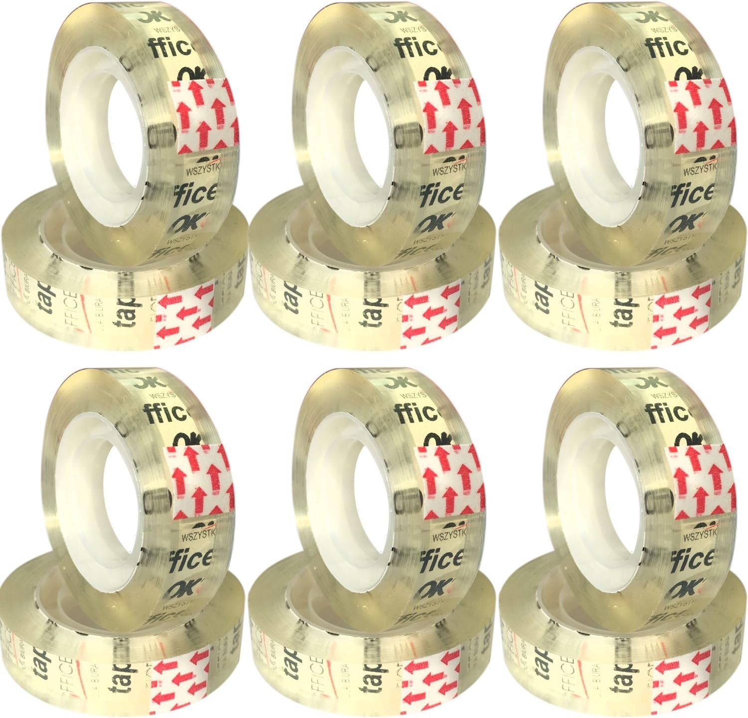 Holuck 43575 Transparent Tape,3/4 by 1100-Inch,Clear,16-Pack