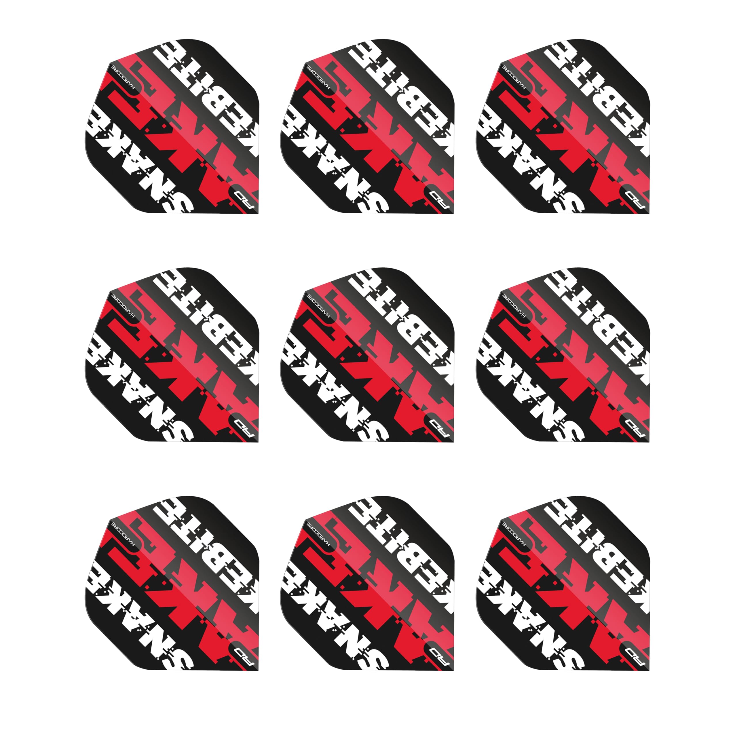 Hardcore Peter Wright - Snakebite Red Flights (3 sets per pack)