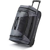 Samsonite Andante 2 Wheeled Duffel Bag &ndash; 22-Inch Durable Rolling Luggage with Inline Skate Wheels, Push-Button Handle &amp; Spacious Compartments &ndash; Travel-Friendly and Lightweight - Moss Green/Black