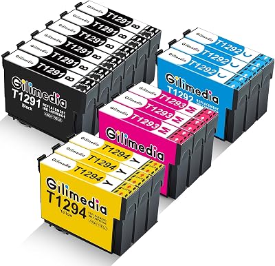 GILIMEDIA T1295 Ink Pack for Epson T1291-1295 Multipack 15 Ink Cartridges