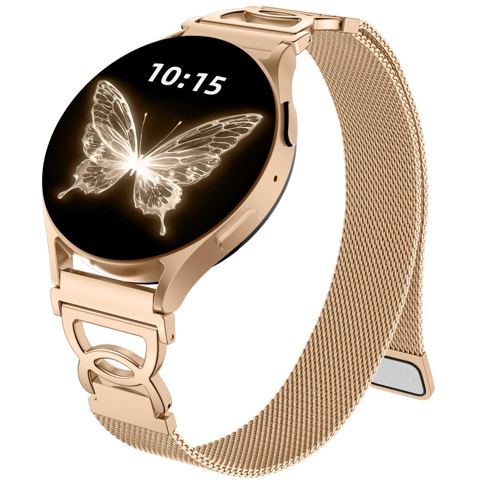 Adorve Slim Metal Strap Compatible with Galaxy Watch 7 Band, Galaxy Watch 6 Band, 5/4/FE/Pro/Classic/Active 2, 20mm Replacement Strap for Samsung Watch Bands for Women