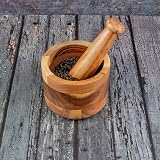 Samhita Handmade Acacia Wood Mortar and Pestle for Herbs Garlic Spices view 8