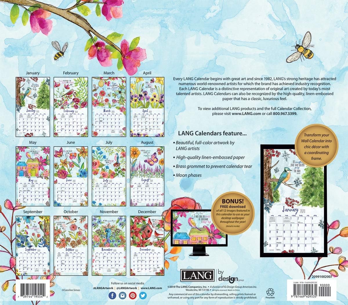 The LANG Companies Multiple Blessings 2020 Wall Calendar 20991002007