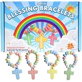 Cross Shaped Edible Jewelry Candy Bracelets, 24 Count, 10.16 Ounces | Sunday School Snacks, Individually Wrapped Hard Candy, Mixed-Fruit Flavors, VBS