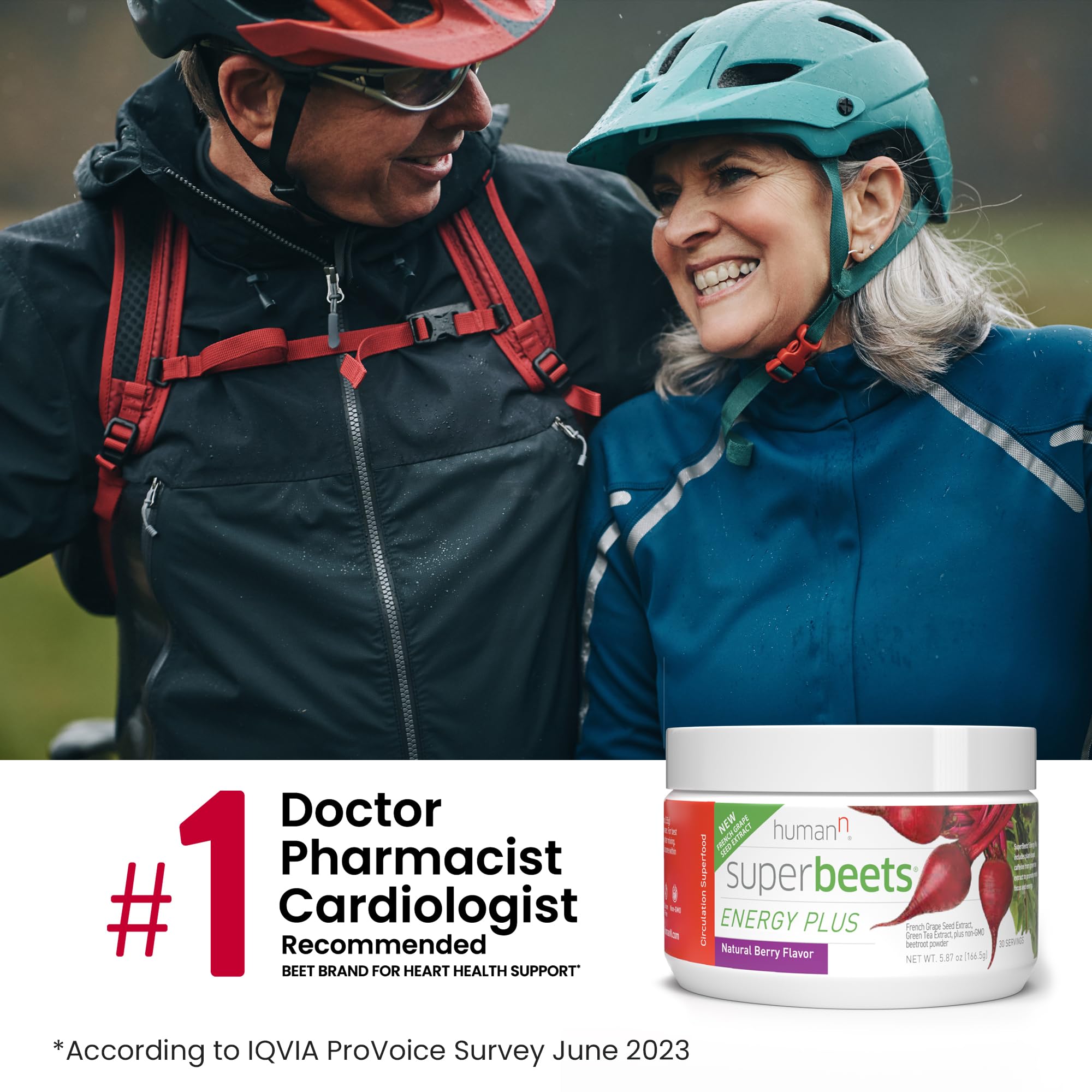 HumanN SuperBeets Energy Plus With Grape Seed Extract Includes Beet