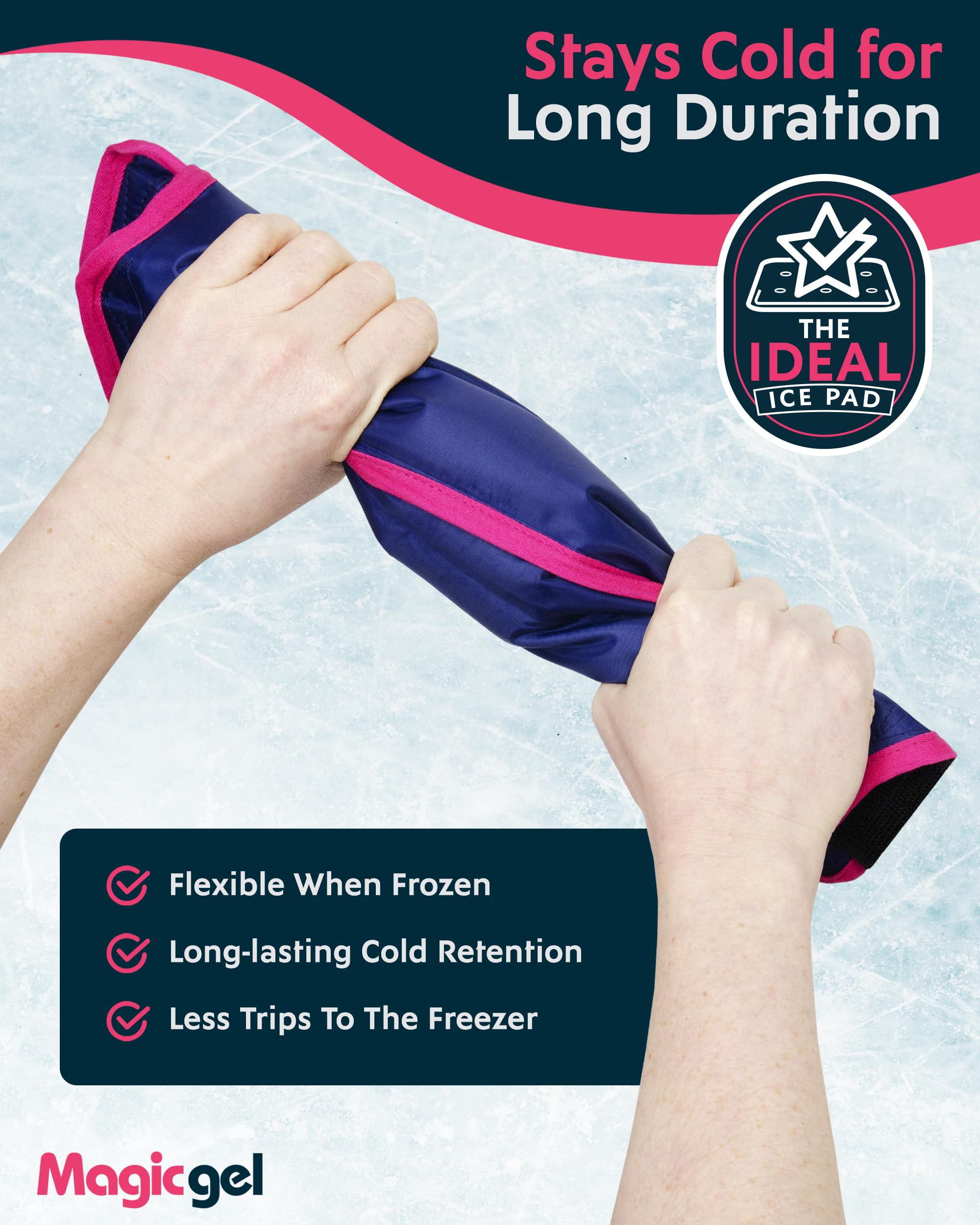 Magic Gel Reusable Cold Pack - Hip Brace for Bursitis, Replacement and Flexor - After Surgery Recovery Supplies for Men & Women - Ice Wrap for Inflammation, Swelling, Pain Relief
