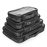 Damero 4pcs Clear Toiletry Bag Packing Cubes, Clear