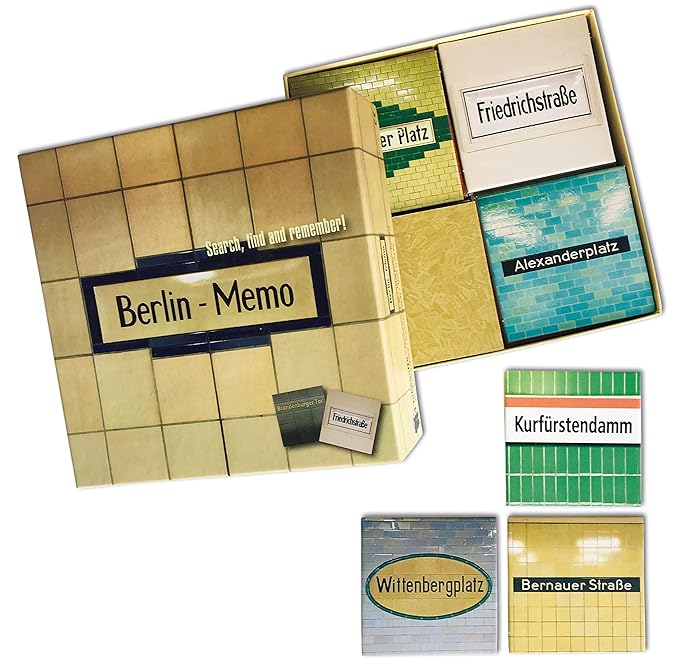 Inkognito Memo / Gedächtnisspiel 13 x 13 x 4 cm 40038 ''Berlin Memo Künstler Tom Bäcker Memo-Spiele Games Berlin