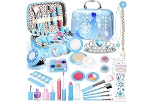 INNOCHEER Kids Makeup Kit for Girl Toys, Frozen Makeup Set for Girls, Real Washable Makeup Kit for Girls, Birthday Christmas 