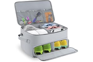 Yirilan 2 Layers Golf Trunk Organizer, Golf Accessories, Waterproof and Durable Golf Storage Bag, Golf Organizer for Car, Golf Gifts for Dad/Father/Grandpa