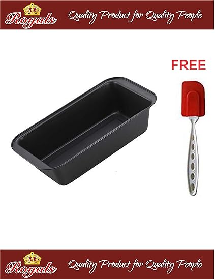 ROYALS Non Stick Carbon Steel Baking Tray, 25cm, Black + 1 Pc Spatula