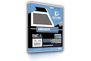 80 Grit Sandpaper Sheets 50 Pack 9x11 in – Coarse Silicon Carbide Abrasive Paint Stripping, Rust Removal, Wood Surface Prep, 