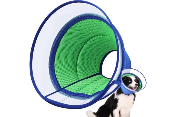 Soft Dog Cone for Dogs After Surgery, Breathable Dog Cones for Large Medium Small Dogs and Cats, Adjustable Recovery Collars
