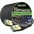 GEARit Cat7 Outdoor Ethernet Cable (200ft) SFTP Shielded Foil Twisted Pair, Pure Copper, LLDPE, Waterproof, Direct Burial, In-Ground, UV Resistant, POE, Network, LAN, Internet, Cat 7-200 Feet
