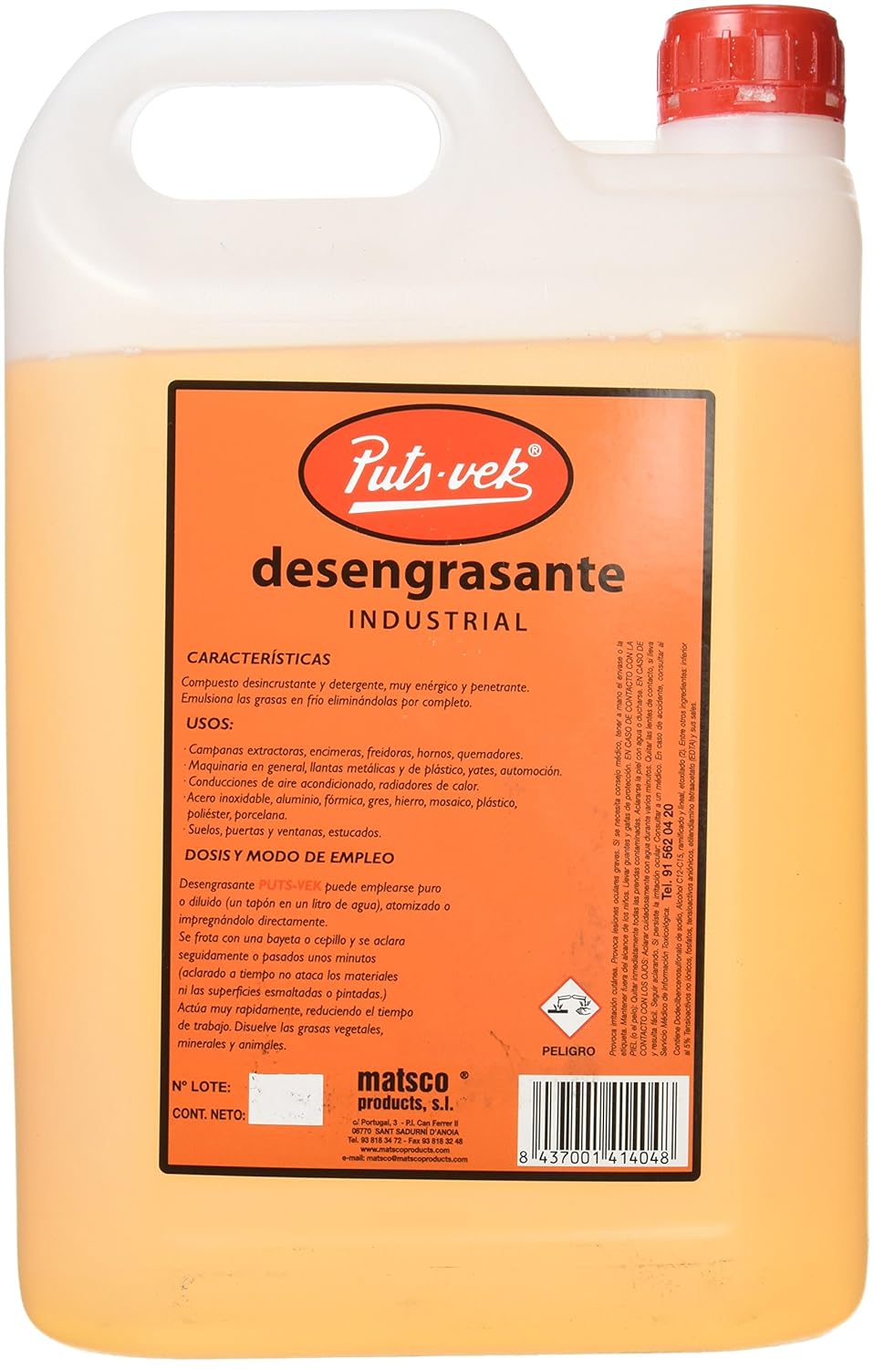 Puts-Vek Detergente Desengrasante: Amazon.es: Bricolaje y ...