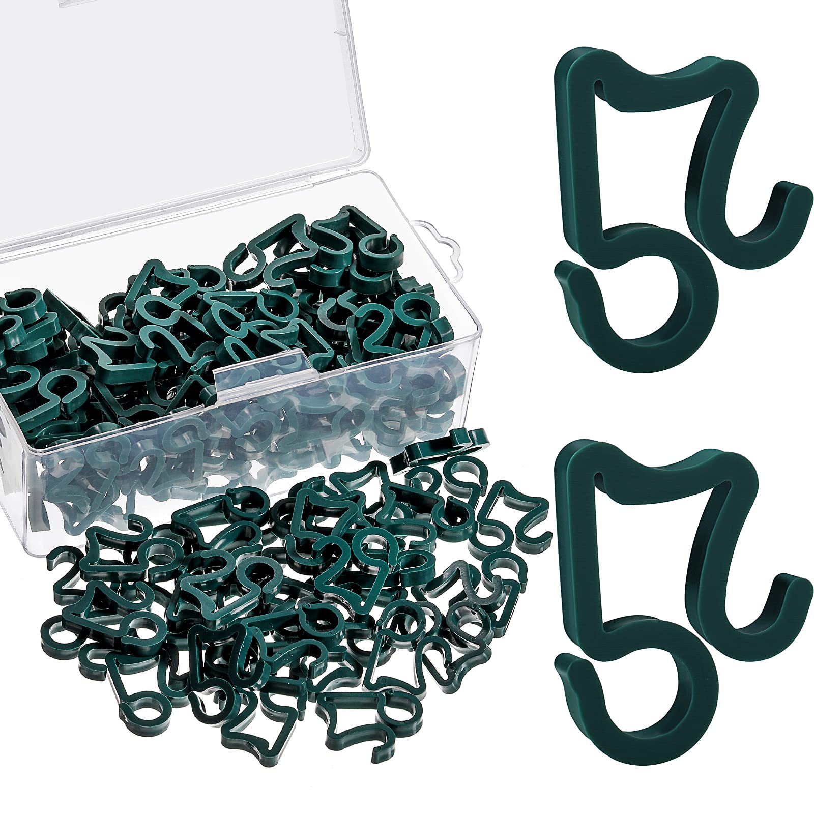 Marsui Pack of 120 Christmas Light Clips Outdoor Gutter Hooks Weatherproof Outdoor Lights Clip Holiday Light Clips for Christmas Decoration Fairy Lights (Larger Style)