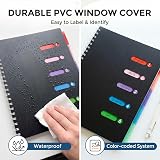 Koogel Spiral Notebook with Removable Dividers 5 Sections PVC Cover 110 Sheets view 4