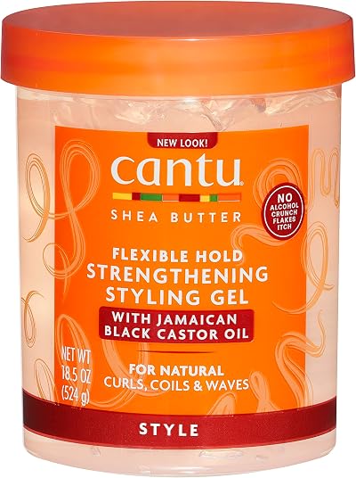 Cantu Strengthening Styling Gel Jamaican Black Castor Oil 524g Defines Fine