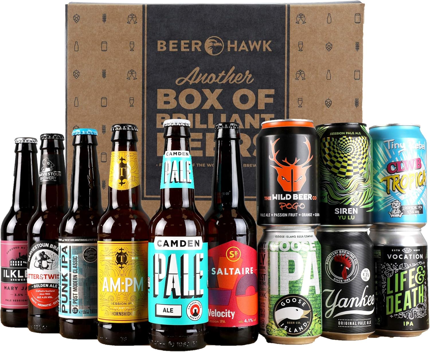 Beer Hawk Mixed Ipa Case Of 12 12 X 165ml Amazon Co Uk Grocery