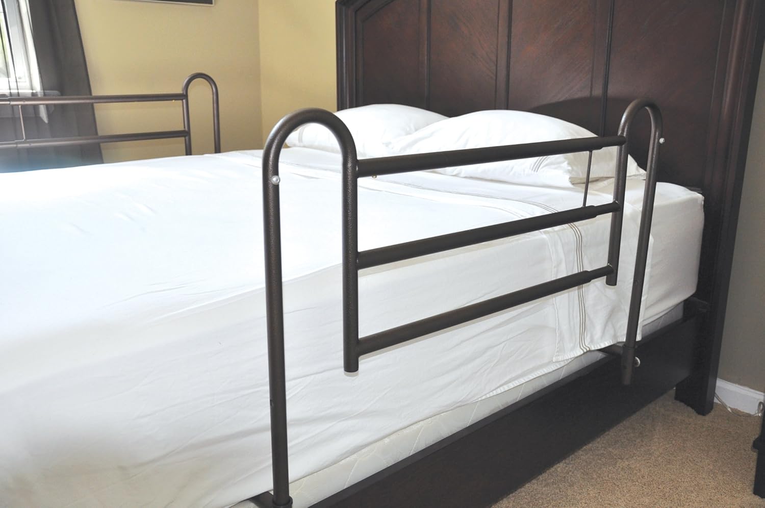 Drive Medical Home Bed Style Adjustable Length Bed Rails, Brown Vein: Health & Personal Care