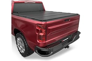 TITANICMOTOR Hard Quad Aluminum Truck Bed Tonneau Cover Compatible for 2019-2024 2025 Chevy Silverado/GMC Sierra 1500 Fleetside New Body Style 4-Fold 5.8FT 69.3Inch
