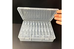 WOTERMLY Bead Storage Organizers 24Pcs - Mini Storage Boxes with Hinged Lid Organizer for Small Items, Beads, Crafts, Jewelry and DIY Nail Art Accessories - Ideal Gift for Hobbyists & Artists (Combi D)
