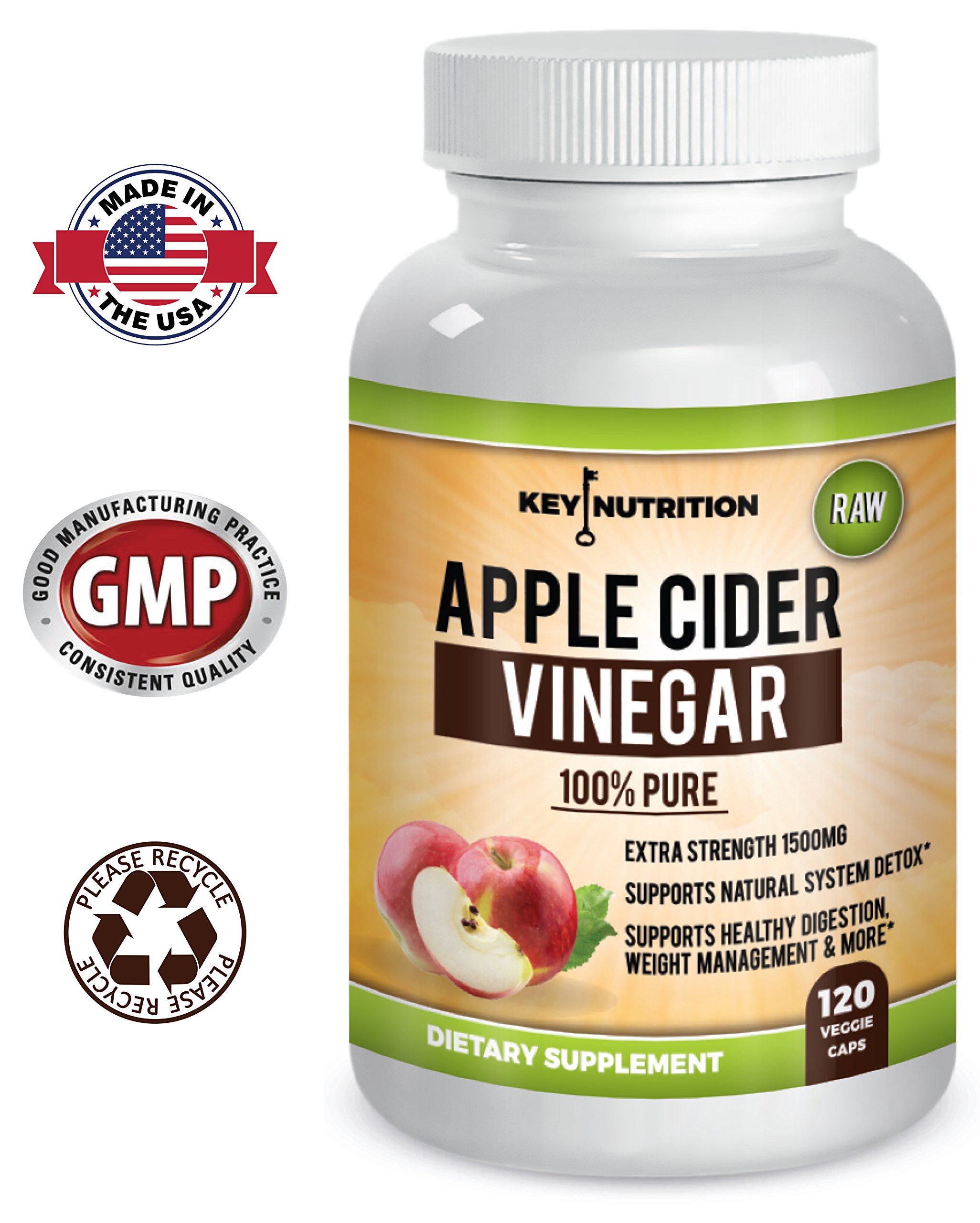 Apple Cider Vinegar 1500mg, 100 Organic, Pure & Raw Healthy Blood