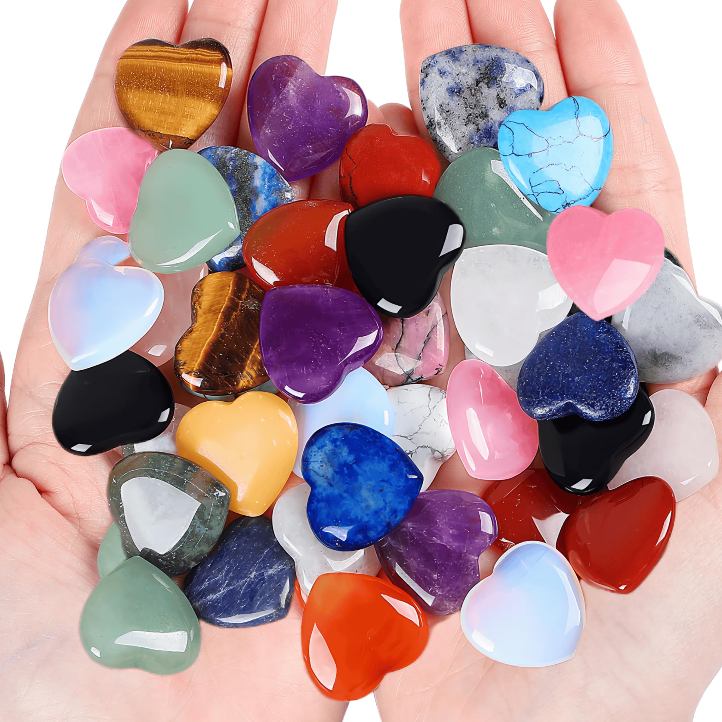 20PCS Crystals and Healing Gemstones Gem Stones