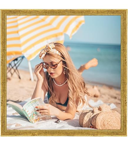 Amazon.com - Homeforia 24x24 Gold Square Frame, High End Metal 24