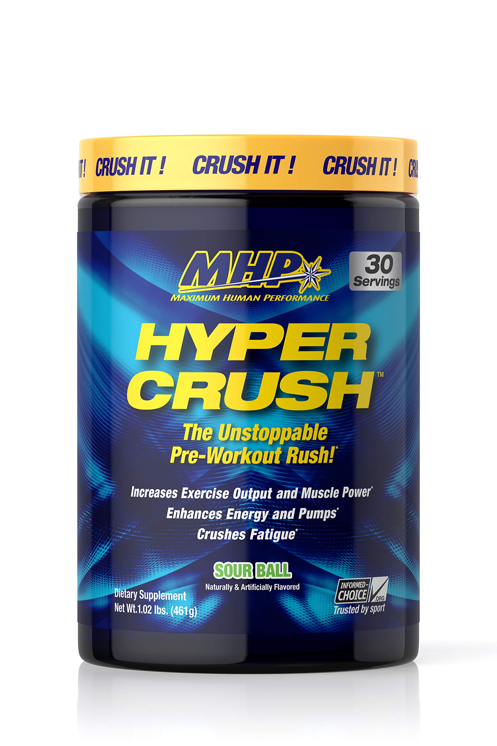 MHP Hyper Crush Pre Workout Energy Drink, creatine, beta Alanine