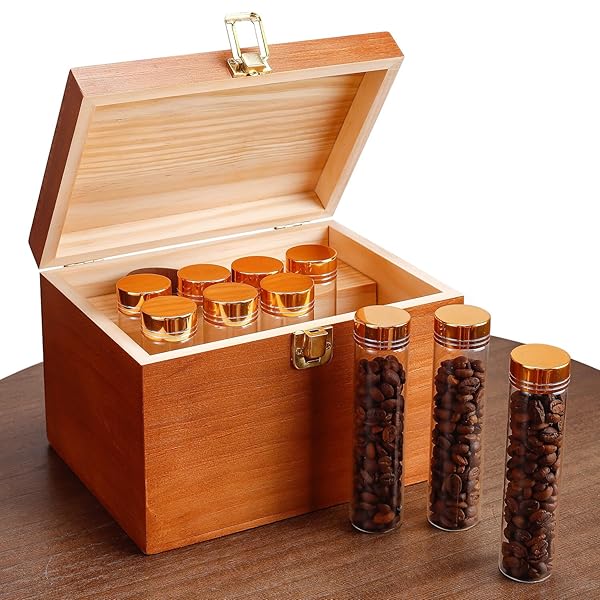 FAMIWARM GLASS COFFEE BEANS STORAGE CONTAINERS, 10PCS SINGLE...