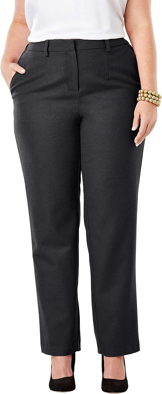 plus size wool pants