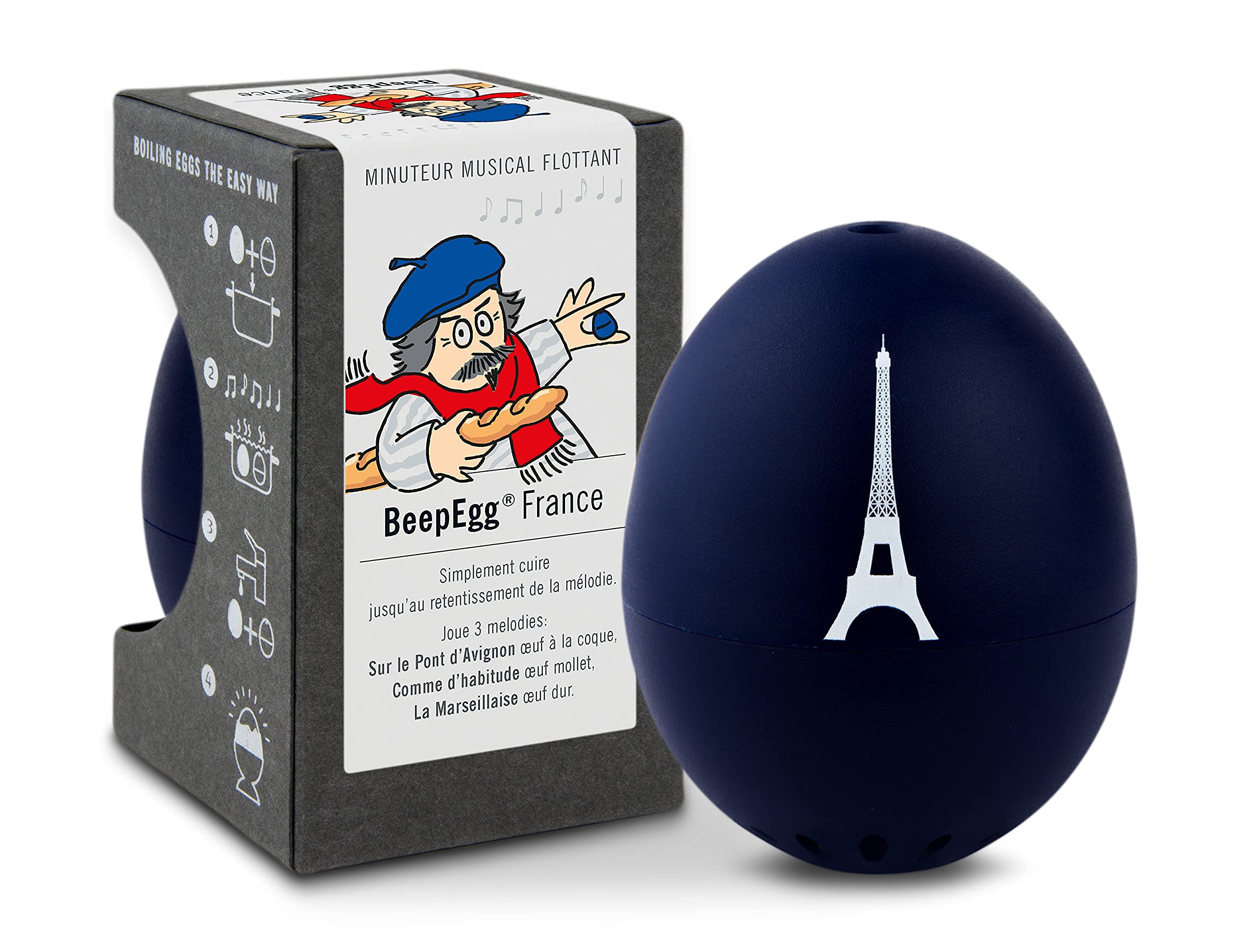 Brainstream 11A2058 PiepEi France Beep Egg In Marine Blue. It’s Going To Be A French-tastic Morning