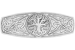 HAQUIL Viking Tree of Life Rectangular Hair Clip, Vintage Viking Jewelry Clip Minimalist, Hair Accessories for Women