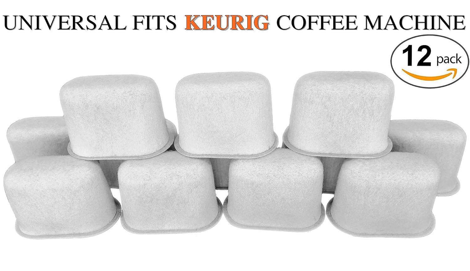Keurig Compatible Replacement Charcoal Water Filters for Coffee Makers - Fits Keurig Coffee Makers-12 Pack