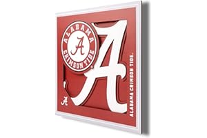 YouTheFan NCAA Alabama Crimson Tide 3D Logo Series Wall Art - 12x12