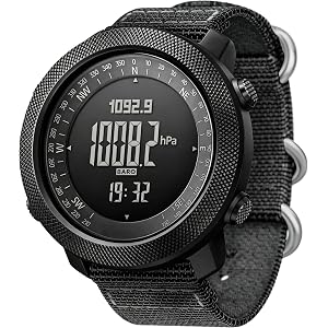 CakCity Digital Watch Military Tactical Watches for Men, 50mm Large Face | Zinc Alloy Case , Double-Layer Nylon Strap,5ATM Wa