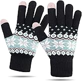 HÖTER Women's Winter Wool Touchscreen-Gloves Warm Thermal Soft Lining Elastic Cuff