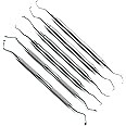 6 Pcs Superior Dental Curettes Set Gracey 3/4, 5/6, 11/12, 13/14 Lucas 87, 88 Instruments