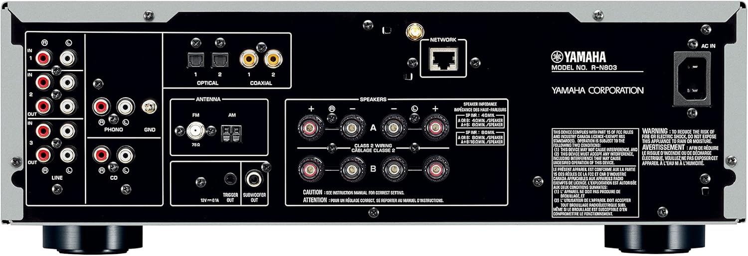 Yamaha Hi-Fi Audio Component Receiver Black (R-N803BL): Electronics