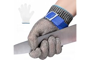 ARCLIBER Level 9 Cut Resistant Glove Stainless Steel Wire Metal Mesh Butcher Safety Work Glove for Cutting,Slicing Chopping a