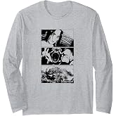 Attack on Titan Season 3 Stacked Scenes Black and White Long Sleeve T-Shirt