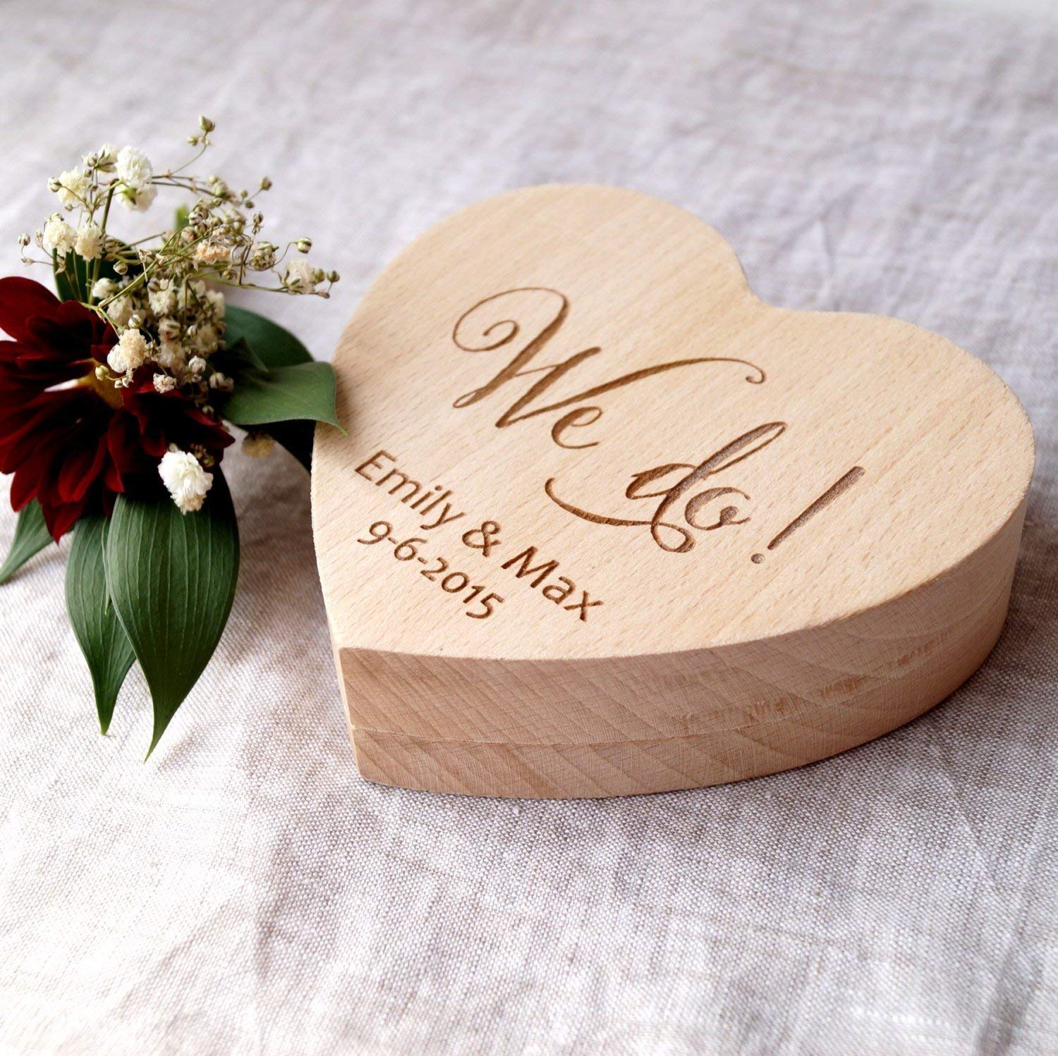 rustic wedding ring box